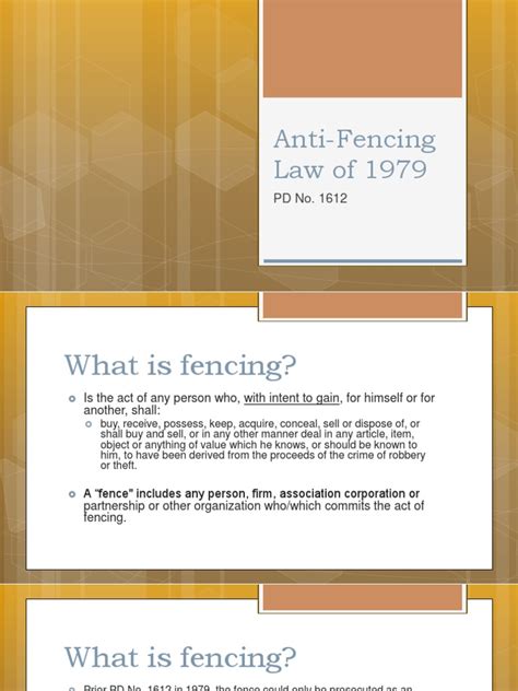 what is anti fencing law
